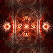 FRACTAL ART DESIGN GREETING CARD Robotic Blood